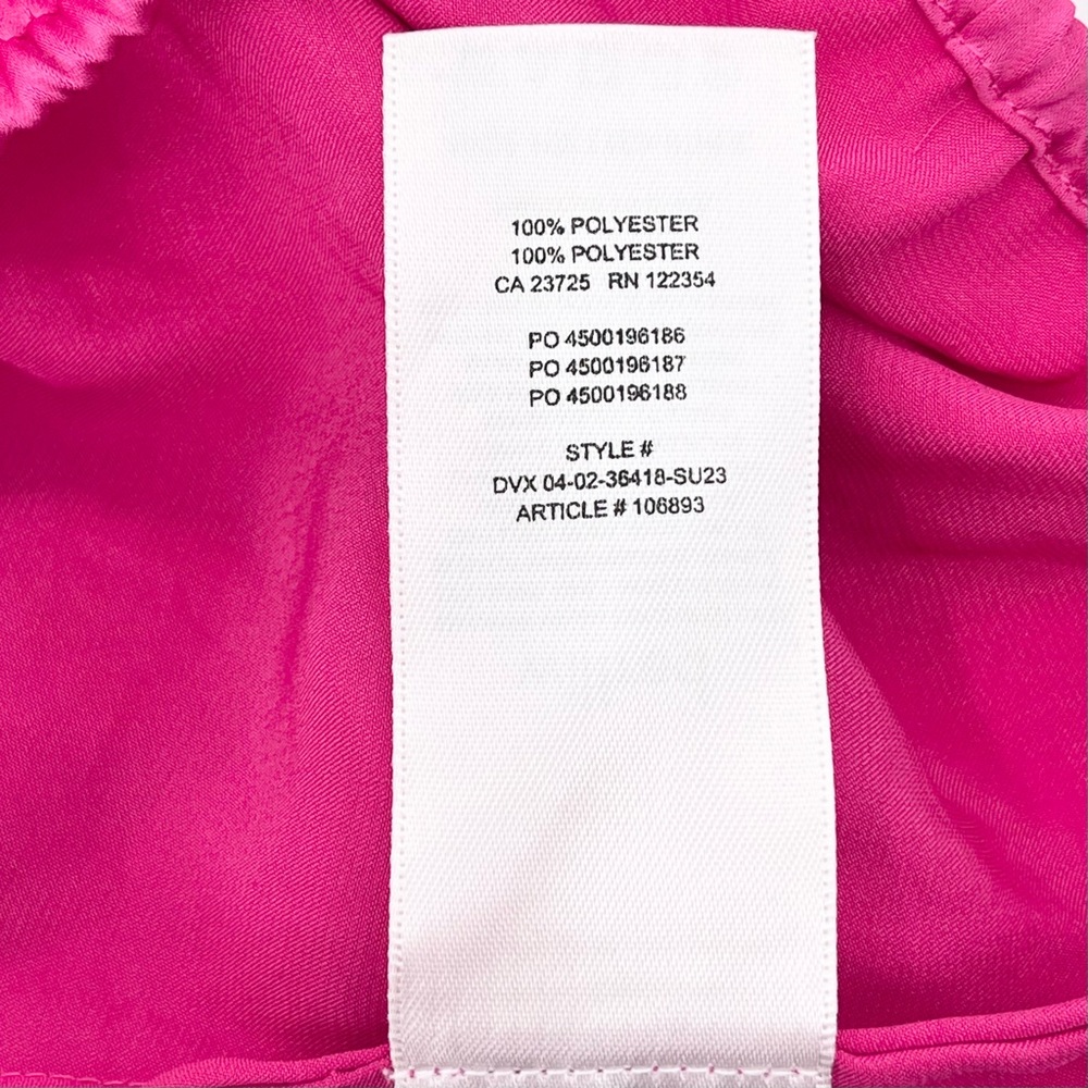 NWT Aritizia Wilfred Ethereal Satin Rose Pink Puff Sleeve Cropped Top Size Large - Picture 9 of 9